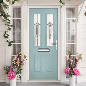 Green composite front doors