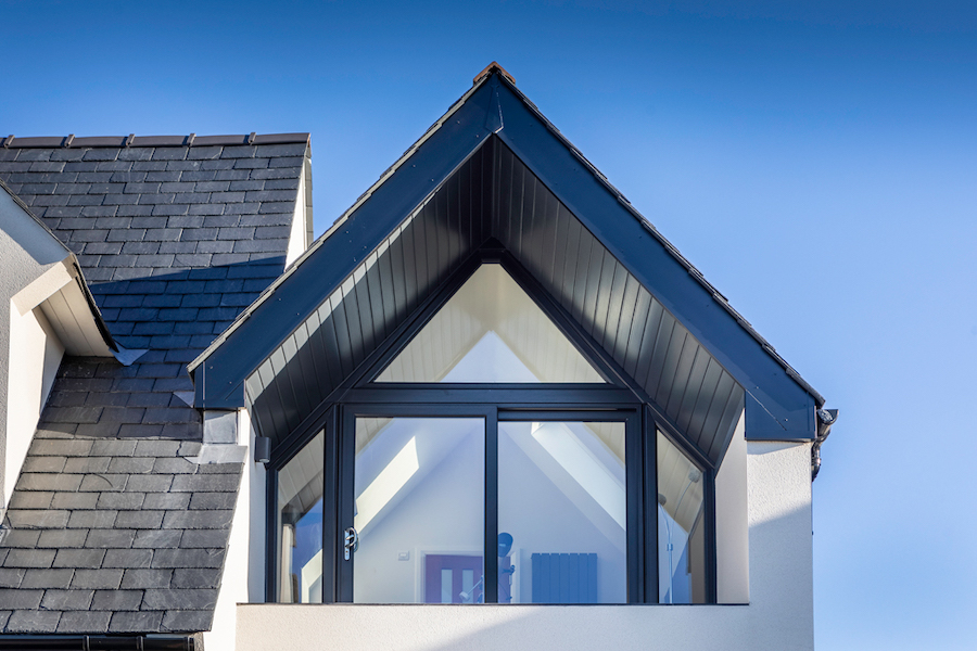 Black sliding doors for home's balcony