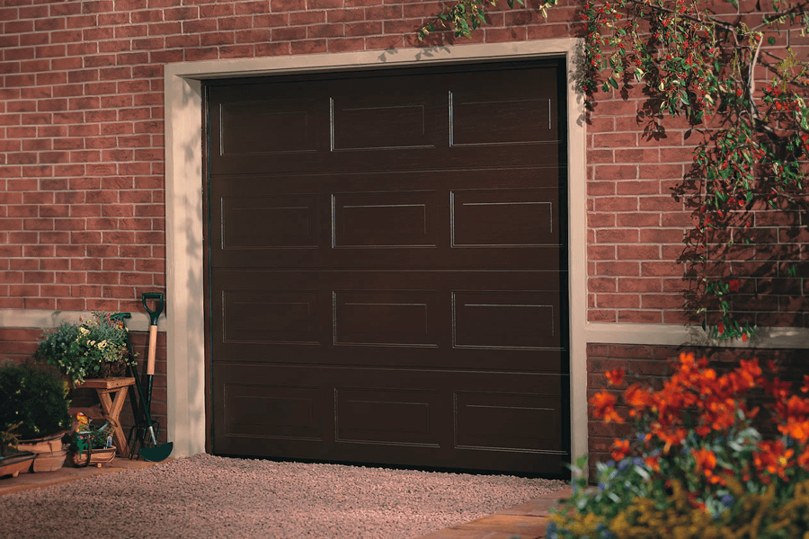 Black oak sectional door