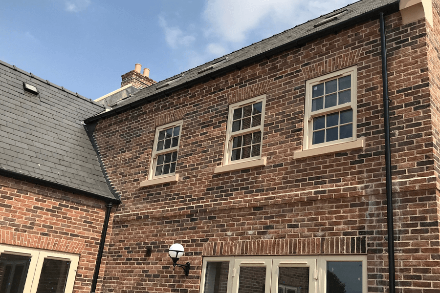 Cream sliding sash windows